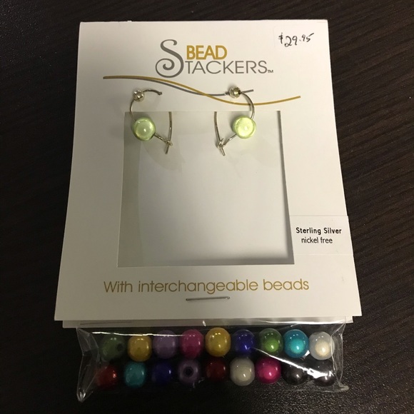 Earrings with Interchangeable Beads - Picture 3 of 4